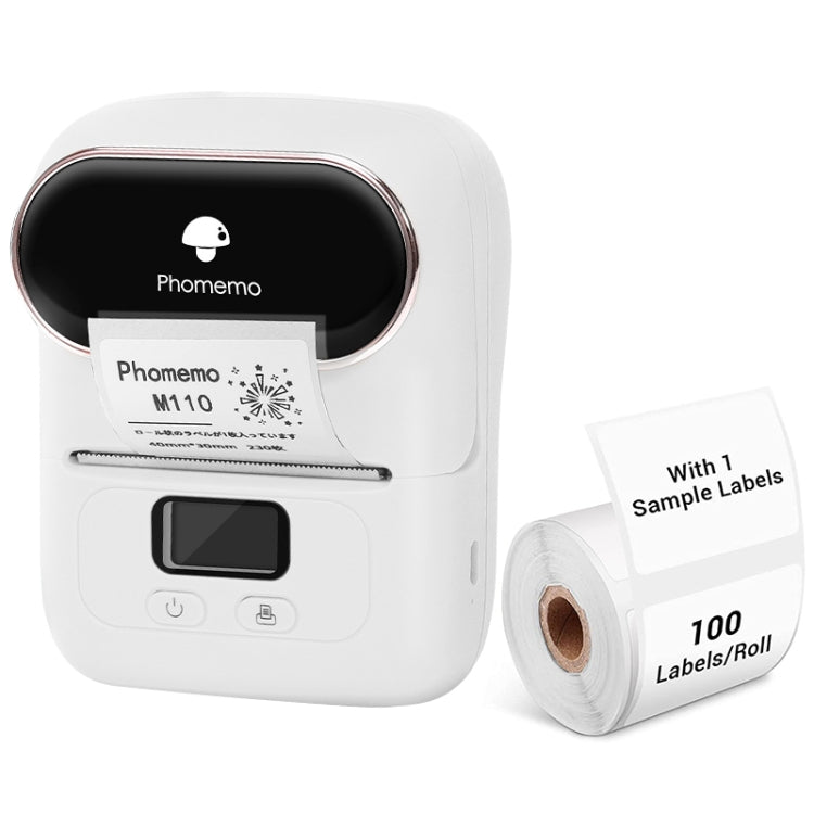 Phomemo M110 Home Handheld Mini Bluetooth Thermal Printer (White)