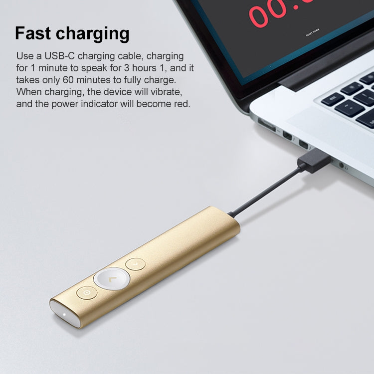 Logitech Spotlight 2.4Ghz USB Wireless Presenter PPT Remote Control Flip Pen (Gold)
