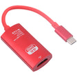 TH001 USB-C / Type-C Male to HDTV Female 4K UHD Adapter(Red) - Converter & Adapter by PMC TechLife | Online Shopping South Africa | PMC TechLife