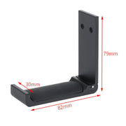 Paste Screw Type Metal Foldable Headset Stand Display Hanger(Black)