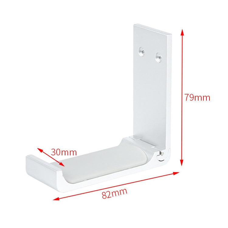 Paste Screw Type Metal Foldable Headset Stand Display Hanger(Silver)