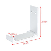 Paste Screw Type Metal Foldable Headset Stand Display Hanger(Silver)