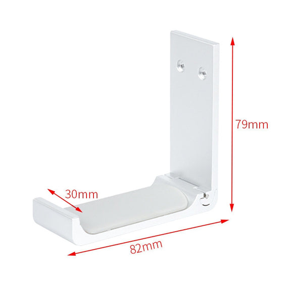 Paste Screw Type Metal Foldable Headset Stand Display Hanger(Silver)