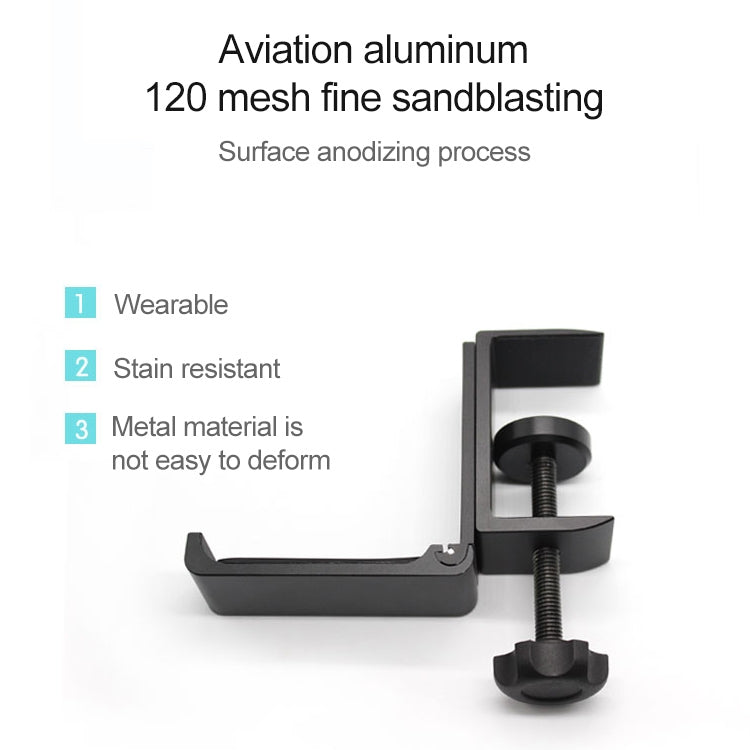 Paste Screw Type Metal Foldable Headset Stand Display Hanger(Silver)