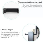 Desktop Lock Clip Type Metal Foldable Headset Stand Display Hanger(Silver)
