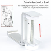 Desktop Lock Clip Type Metal Foldable Headset Stand Display Hanger(Silver)