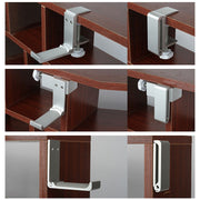 Desktop Lock Clip Type Metal Foldable Headset Stand Display Hanger(Silver)