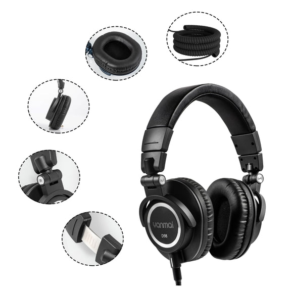 Yanmai D98 Professional Recording Monitor Headphone (Black)