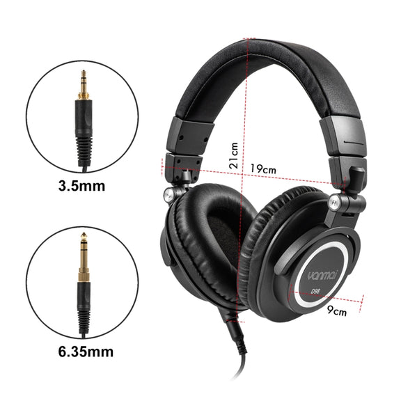 Yanmai D98 Professional Recording Monitor Headphone (Black)