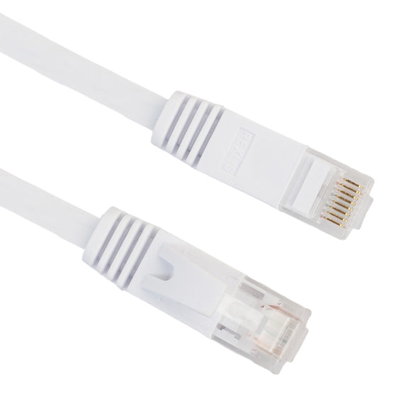 3m CAT6 Ultra-thin Flat Ethernet Network LAN Cable, Patch Lead RJ45 (White)