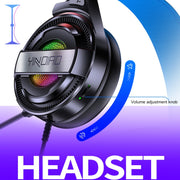 YINDIAO Q3 USB Wired E-sports Gaming Headset with Mic & RGB Light, Cable Length: 1.67m (Black)