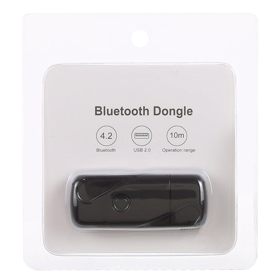 USB 2.0 Bluetooth V4.2 Audio Receiver Adapter for Windows XP / Vista / 7 / 8 / 10, Mac OS(Black)