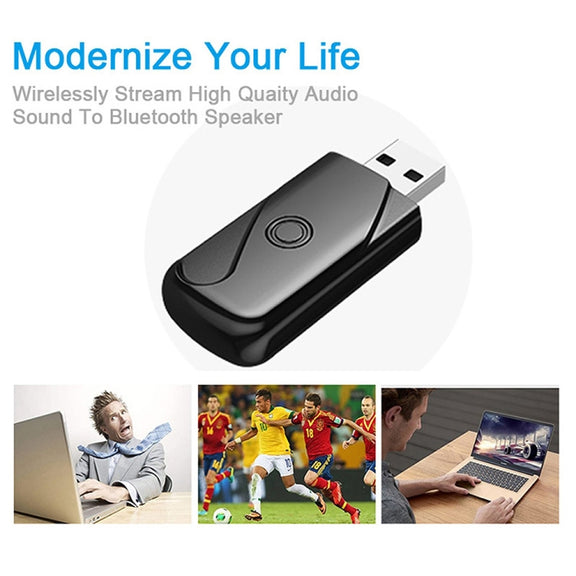 USB 2.0 Bluetooth V4.2 Audio Receiver Adapter for Windows XP / Vista / 7 / 8 / 10, Mac OS(Black)