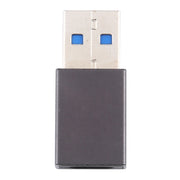USB 3.0 Male to Type-C / USB-C Female Aluminium Alloy Adapter (Black)