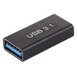 Type-C / USB-C Female to USB 3.0 Female Aluminium Alloy Adapter (Black) - Cable & Adapters by PMC TechLife | Online Shopping South Africa | PMC TechLife