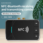 N100 NFC Desktop Bluetooth 5.0  Receiver & Transmitter Car Bluetooth Speaker Audio Adapter(Black)