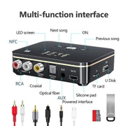 M8 NFC 2 in 1 NFC Optical Coaxial Bluetooth 5.0 Audio Transmitter Receiver with Digital Display