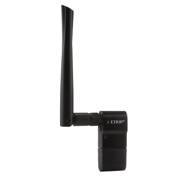 EDUP EP-AC1635 600Mbps Dual Band Wireless 11AC USB Ethernet Adapter 2dBi Antenna for Laptop / PC(Black)
