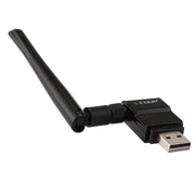 EDUP EP-AC1635 600Mbps Dual Band Wireless 11AC USB Ethernet Adapter 2dBi Antenna for Laptop / PC(Black)