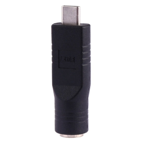 7.4 x 0.6mm Female to USB-C / Type-C Male Plug Adapter Connector
