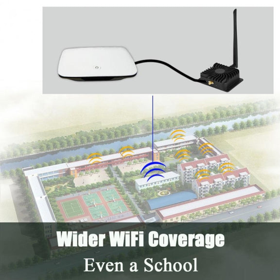 EDUP EP-AB003 8W 2.4GHz WiFi Signal Extender Broadband Amplifier with Antenna for Wireless Router, EU Plug