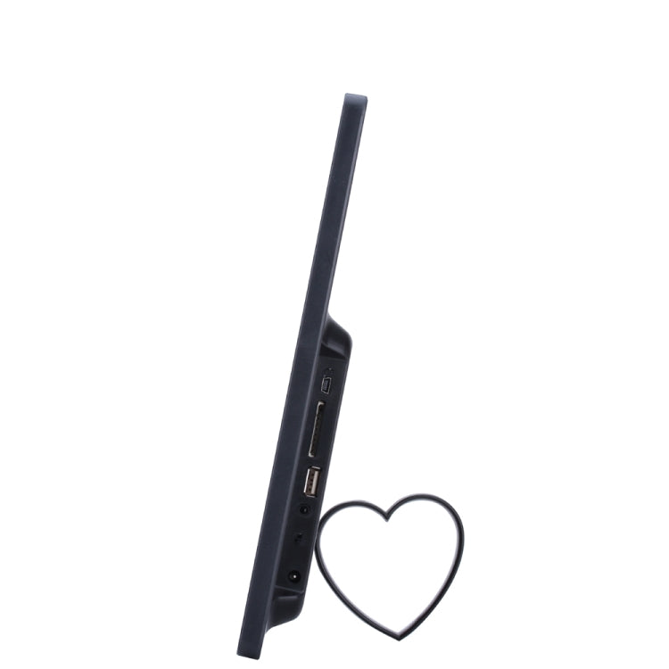 15-inch Digital Photo Frame Electronic Photo Frame Ultra-narrow Side Support 1080P Wall-mounted Advertising Machine(Black)