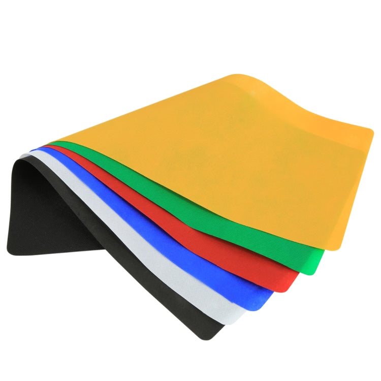 6 PCS PULUZ Collapsible Photography Studio Background, 6 Colors (Black, White, Red, Blue, Orange, Green), Size: 80cm x 40cm