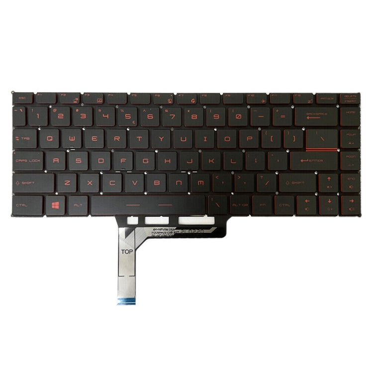 US Version Laptop Keyboard with Backlight for MSI GS65 / GS65VR / MS-16Q2 / Stealth 8SE /8SF / 8SG /Thin 8RE / Thin 8RF (Red)