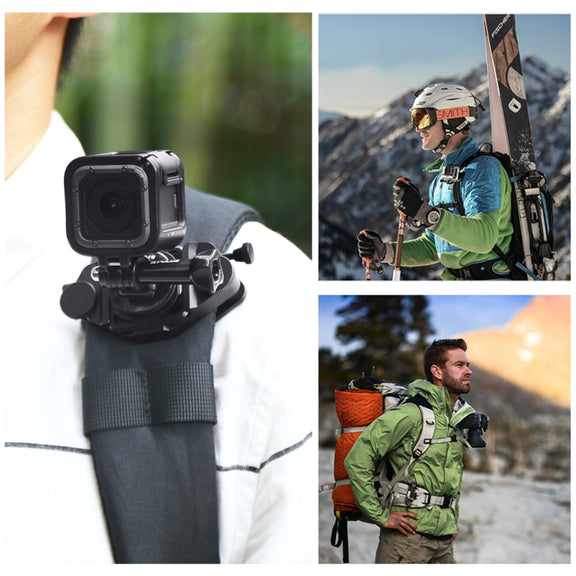 PULUZ Capture Camera Clip CNC Aluminum Alloy Quick Release Clip with Plate (Black)