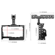PULUZ Video Camera Cage Stabilizer with Handle for Sony A6600 / ILCE-6600(Black)