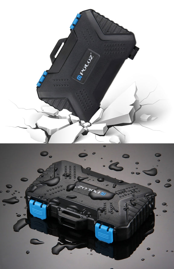 PULUZ 27 in 1 Memory Card Case for 4CF + 8SD + 9TF + 1Card PIN + 1Standard SIM + 2Micro-SIM + 2Nano-SIM