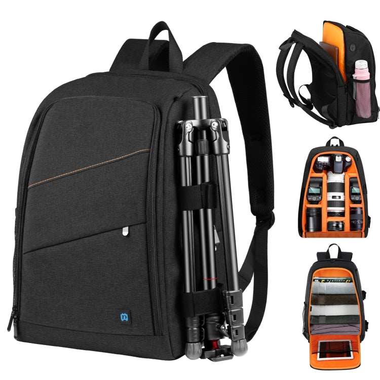 PULUZ Outdoor Portable Water-resistant Scratch-proof Dual Shoulders Backpack Handheld PTZ Stabilizer Camera Bag with Rain Cover for Digital Camera, DJI Ronin-SC / Ronin-S(Black)