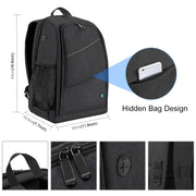PULUZ Outdoor Portable Water-resistant Scratch-proof Dual Shoulders Backpack Handheld PTZ Stabilizer Camera Bag with Rain Cover for Digital Camera, DJI Ronin-SC / Ronin-S(Black)