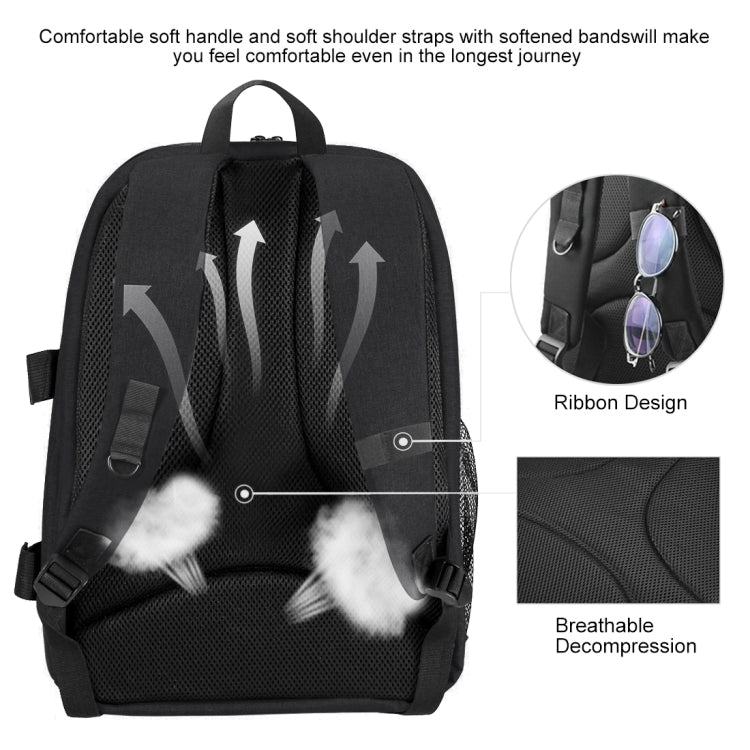 PULUZ Outdoor Portable Water-resistant Scratch-proof Dual Shoulders Backpack Handheld PTZ Stabilizer Camera Bag with Rain Cover for Digital Camera, DJI Ronin-SC / Ronin-S(Black)