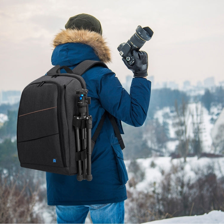 PULUZ Outdoor Portable Water-resistant Scratch-proof Dual Shoulders Backpack Handheld PTZ Stabilizer Camera Bag with Rain Cover for Digital Camera, DJI Ronin-SC / Ronin-S(Black)