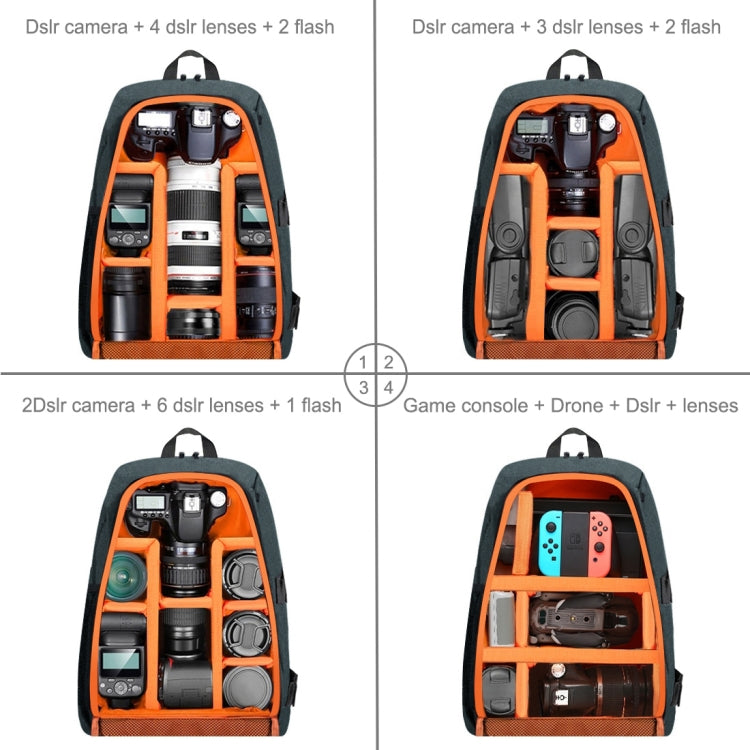 PULUZ Outdoor Portable Water-resistant Scratch-proof Dual Shoulders Backpack Handheld PTZ Stabilizer Camera Bag with Rain Cover for Digital Camera, DJI Ronin-SC / Ronin-S(Grey)