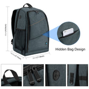 PULUZ Outdoor Portable Water-resistant Scratch-proof Dual Shoulders Backpack Handheld PTZ Stabilizer Camera Bag with Rain Cover for Digital Camera, DJI Ronin-SC / Ronin-S(Grey)