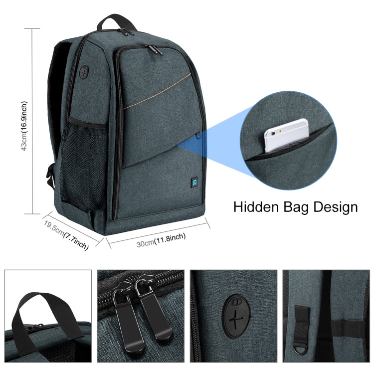 PULUZ Outdoor Portable Water-resistant Scratch-proof Dual Shoulders Backpack Handheld PTZ Stabilizer Camera Bag with Rain Cover for Digital Camera, DJI Ronin-SC / Ronin-S(Grey)