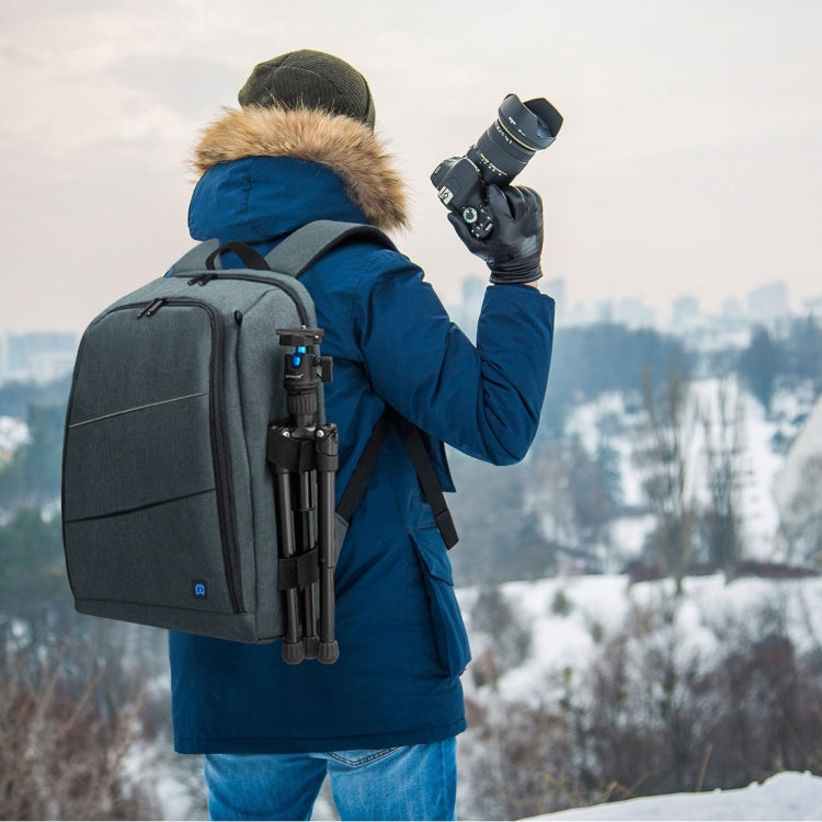 PULUZ Outdoor Portable Water-resistant Scratch-proof Dual Shoulders Backpack Handheld PTZ Stabilizer Camera Bag with Rain Cover for Digital Camera, DJI Ronin-SC / Ronin-S(Grey)