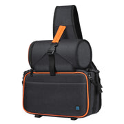 PULUZ Triangle Style SLR Camera Bag Sling Water-resistant Backpack Shoulder Messenger Bags with Removable Lens Bag(Black)