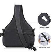 PULUZ Triangle Style SLR Camera Bag Sling Water-resistant Backpack Shoulder Messenger Bags with Removable Lens Bag(Black)