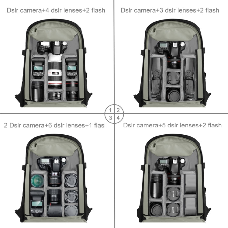 PULUZ Outdoor Portable Water-resistant Scratch-proof Dual Shoulders Backpack Handheld PTZ Stabilizer Camera Bag with Rain Cover for Digital Camera, DJI Ronin-SC / Ronin-S (Black)