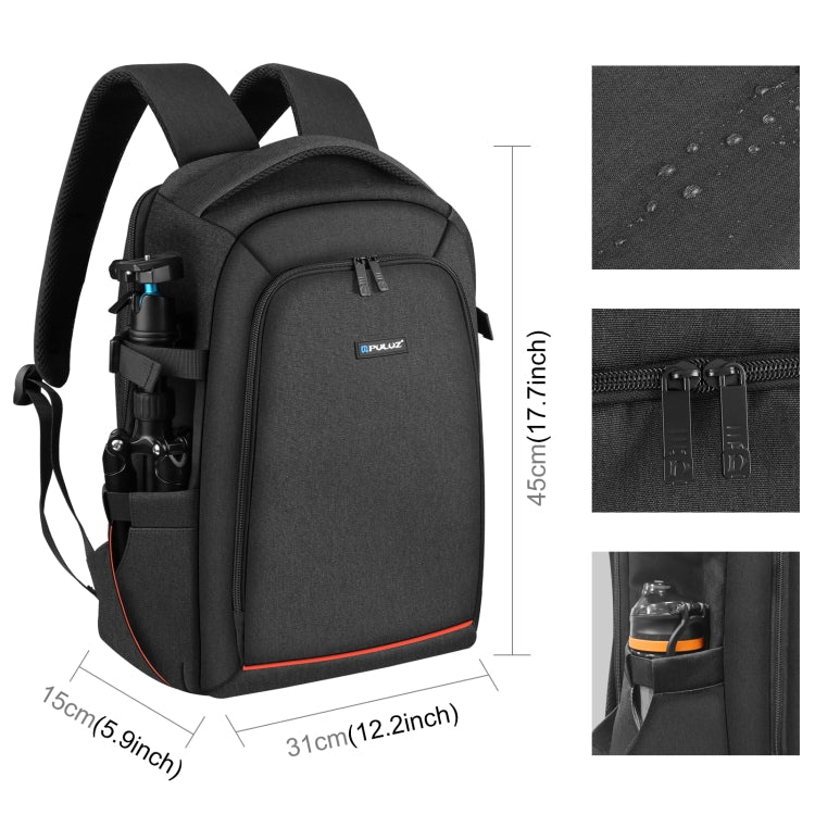 PULUZ Outdoor Portable Water-resistant Scratch-proof Dual Shoulders Backpack Handheld PTZ Stabilizer Camera Bag with Rain Cover for Digital Camera, DJI Ronin-SC / Ronin-S (Black)