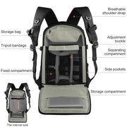 PULUZ Outdoor Portable Water-resistant Scratch-proof Dual Shoulders Backpack Handheld PTZ Stabilizer Camera Bag with Rain Cover for Digital Camera, DJI Ronin-SC / Ronin-S (Black)