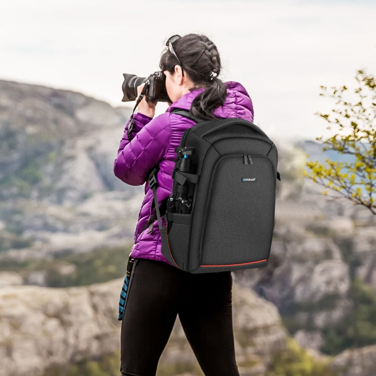 PULUZ Outdoor Portable Water-resistant Scratch-proof Dual Shoulders Backpack Handheld PTZ Stabilizer Camera Bag with Rain Cover for Digital Camera, DJI Ronin-SC / Ronin-S (Black)
