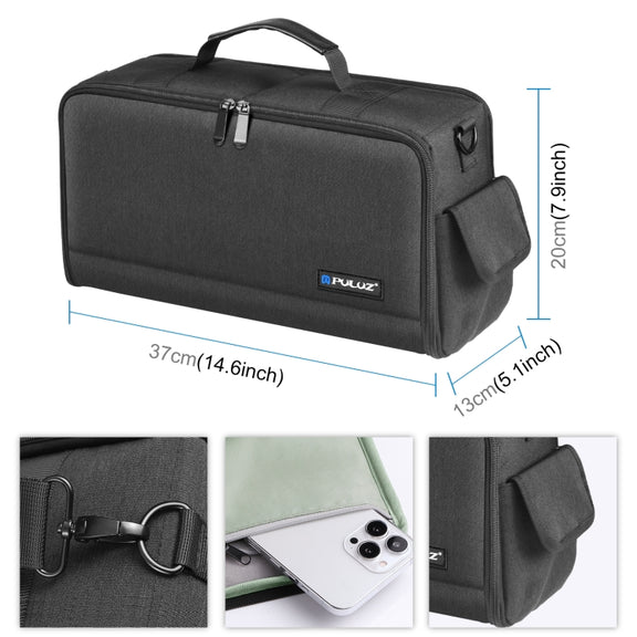 PULUZ Portable Camera Crossbody Shoulder Bag Digital Storage Lens Bag (Black)