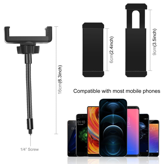 PULUZ Flexible Clip Mount Holder with Clamping Base(Black)