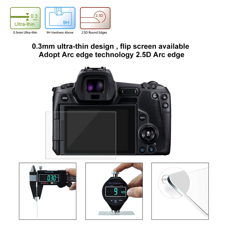 PULUZ 2.5D 9H Tempered Glass Film for Canon EOS R, Compatible with Panasonic S1/ S1R, Sigma FP