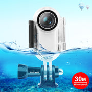 PULUZ 30m Underwater Water-resistant Housing Protective Case for Insta360 GO 2, with Base Adapter & Screw(Transparent)