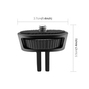 PULUZ 1/4 inch Screw Adjustable ABS Action Camera Tripod Adapter (Black)